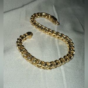 14k Solid Yellow Gold Round Franco Link 8" - 5MM 35grams Chain Bracelet